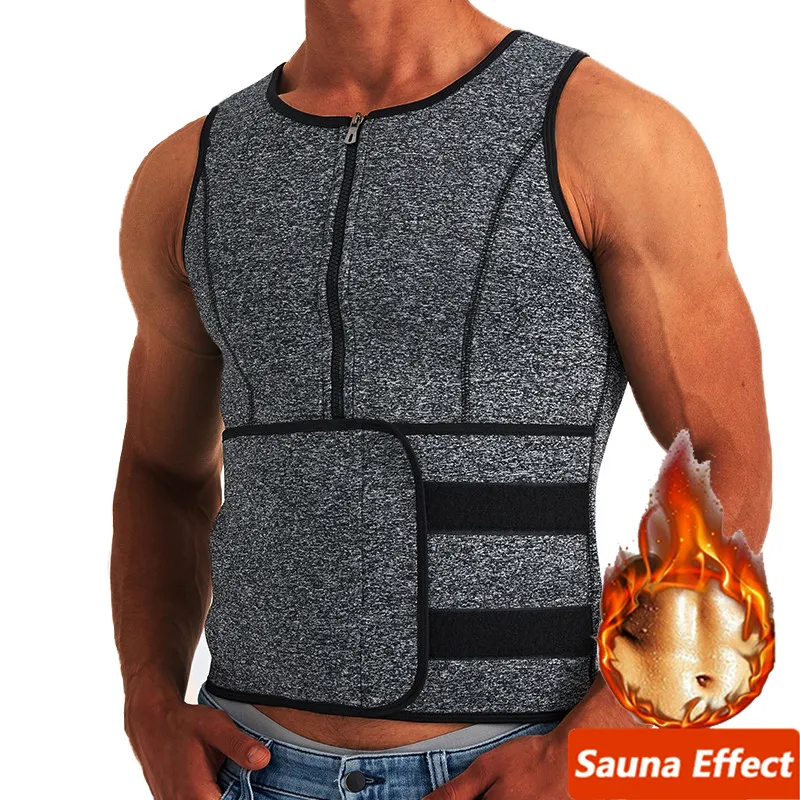 Men Body Shaper Waist Trainer Sauna Suit Sweat Vest Slimming Underwear Weight Loss Shirt Fat Burner Workout Tank Tops