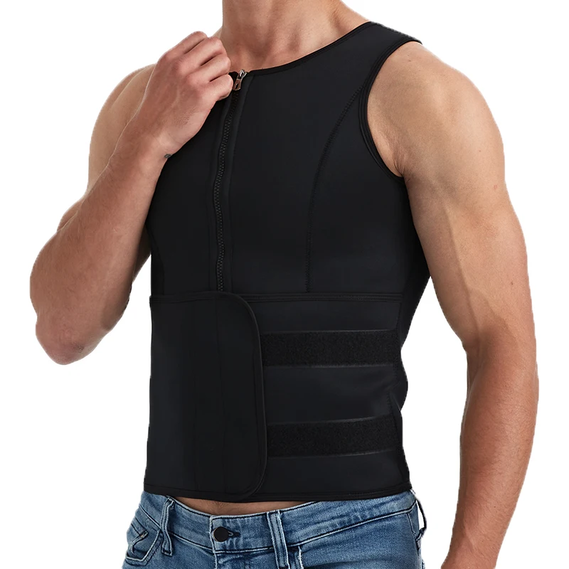 Men Body Shaper Waist Trainer Sauna Suit Sweat Vest Slimming Underwear Weight Loss Shirt Fat Burner Workout Tank Tops