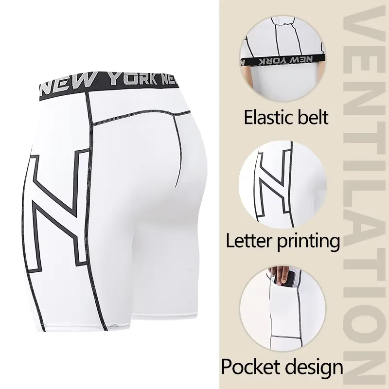 Men Boxers Sports Underwear Underpants Compress Gym Shorts Quick-Drying Sweatpants Moisture Absorption Fitness Pants