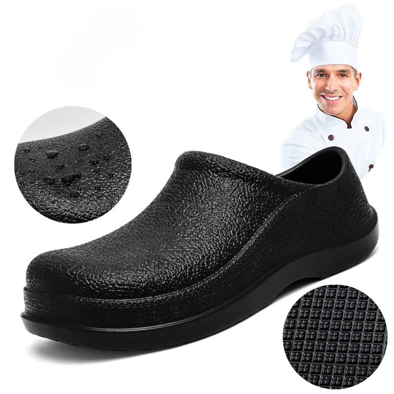 Men Chef Shoes Man Summer Beach Slippers Water-proof Oil-proof Kitchen Shoes Non-slip Garden Clogs Hotel Work Shoe EVA Men Chef Shoes Man Summer Beach Slippers Water-proof Oil-proof Kitchen Shoes Non-slip Garden Clogs Hotel Work Shoe EVA