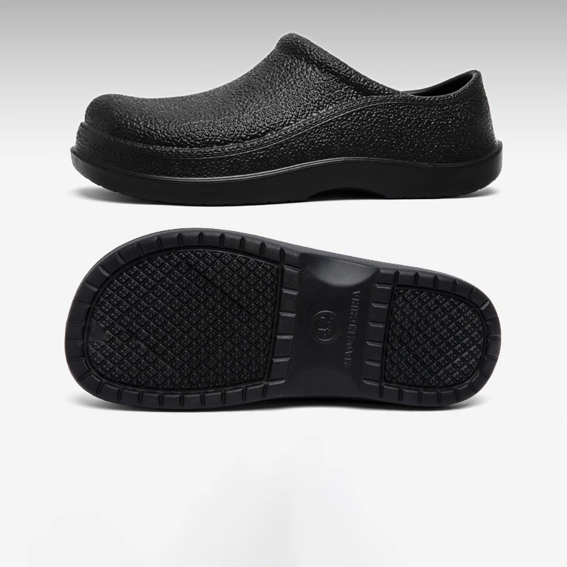 Men Chef Shoes Man Summer Beach Slippers Water-proof Oil-proof Kitchen Shoes Non-slip Garden Clogs Hotel Work Shoe EVA