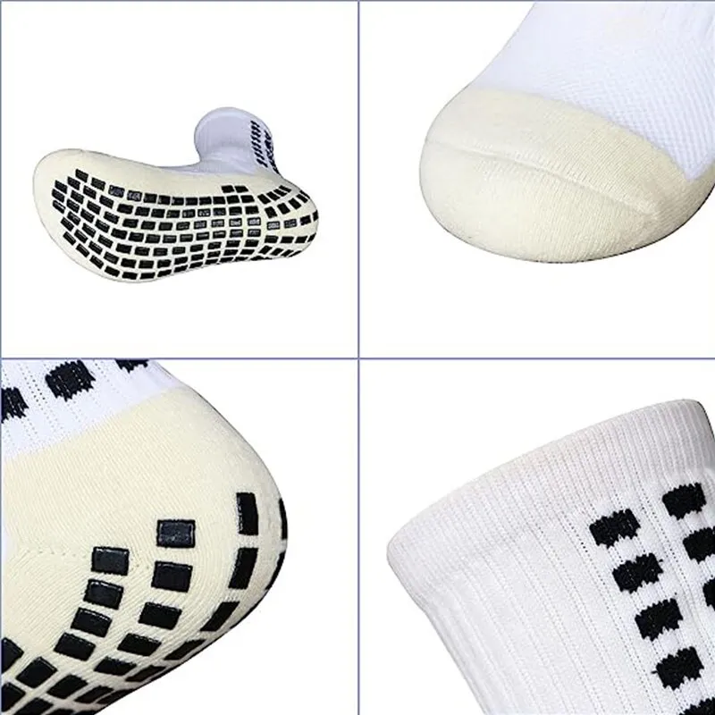 Men Grip Soccer Socks and Knee Pads Calf Sleeves Adult Youth Non Slip Leg Shin Guards for Basketball Football Sports