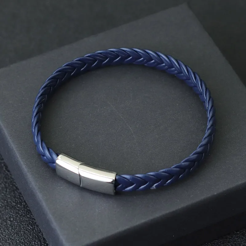 Men Leather Bracelet Unfading Stainless Steel Braclet Surf Cable Braslet Men Leather Bracelet Unfading Stainless Steel Braclet Surf Cable Braslet