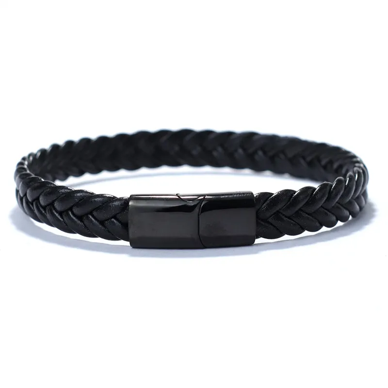 Men Leather Bracelet Unfading Stainless Steel Braclet Surf Cable Braslet Men Leather Bracelet Unfading Stainless Steel Braclet Surf Cable Braslet
