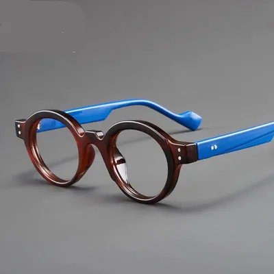 Men Retro Reading Glasses Anti Blue Light Eyewear Trend Ultra-lightweight Round Frame Women Presbyopic Eyeglasses Frame