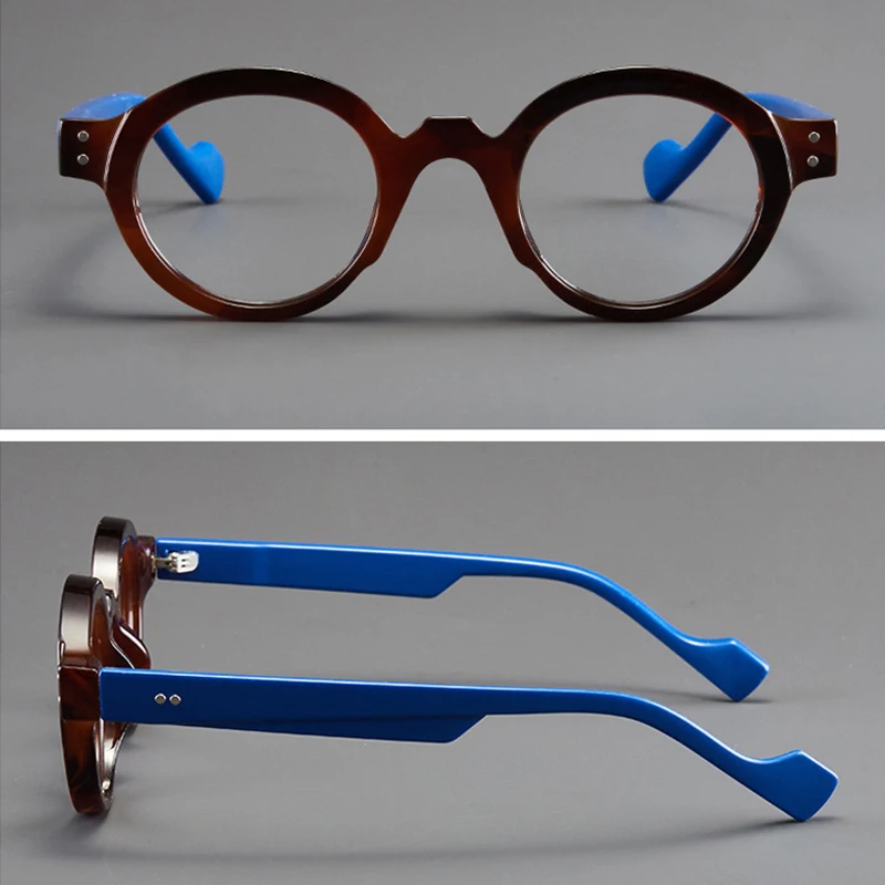 Men Retro Reading Glasses Anti Blue Light Eyewear Trend Ultra-lightweight Round Frame Women Presbyopic Eyeglasses Frame