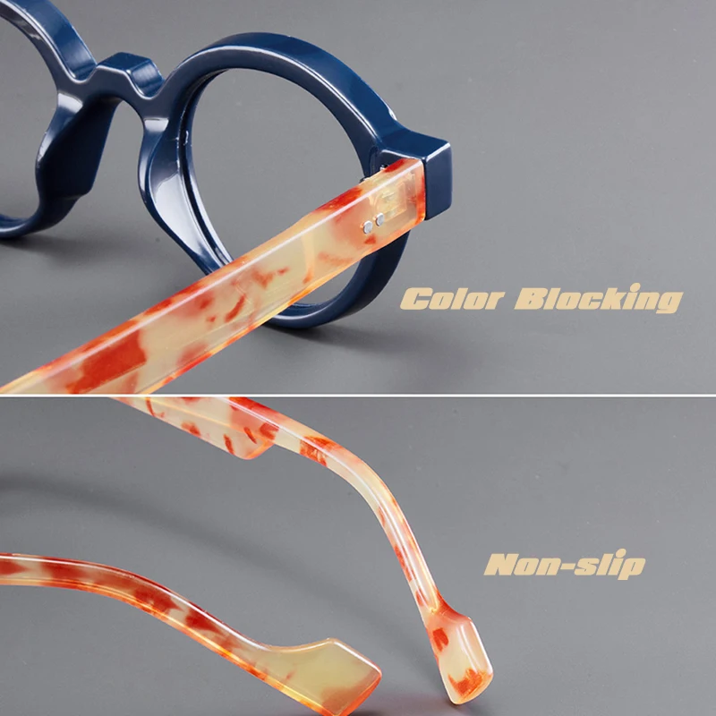Men Retro Reading Glasses Anti Blue Light Eyewear Trend Ultra-lightweight Round Frame Women Presbyopic Eyeglasses Frame