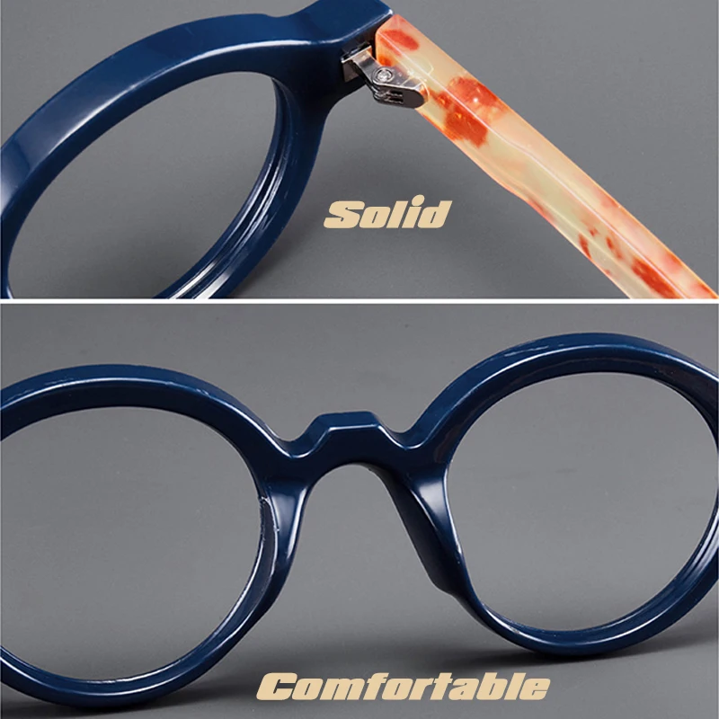 Men Retro Reading Glasses Anti Blue Light Eyewear Trend Ultra-lightweight Round Frame Women Presbyopic Eyeglasses Frame