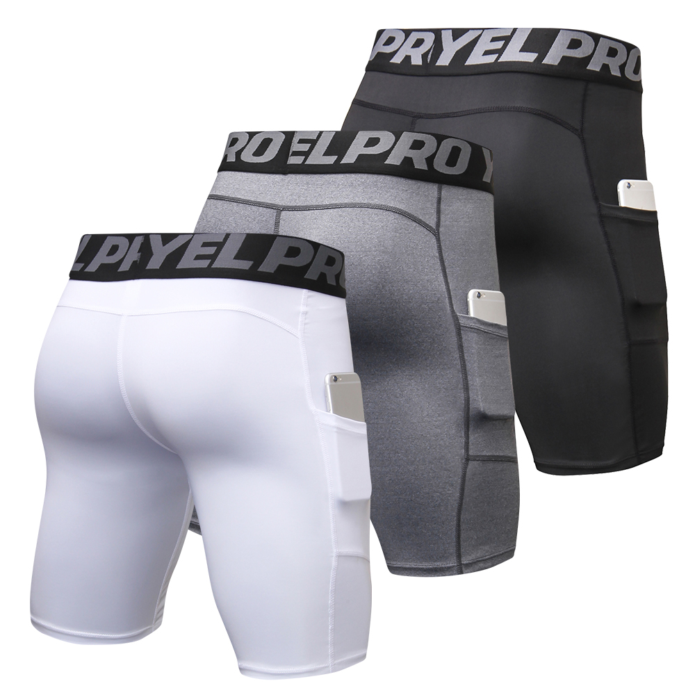 Men Running Shorts with Pockets (3Pcs) Men Running Shorts with Pockets (3Pcs)