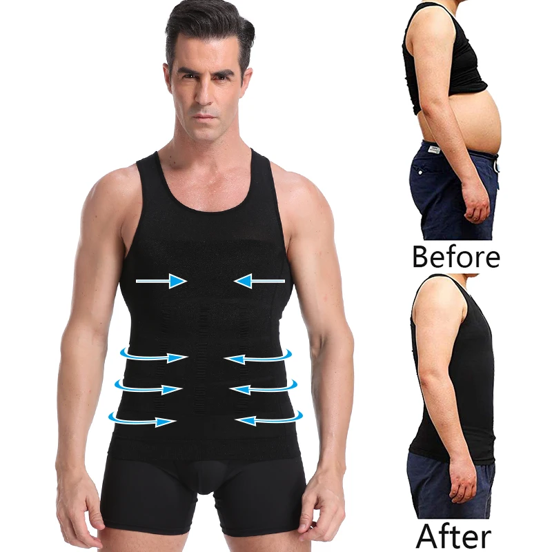 Men Slimming Body Shaper Abdomen Belly Control Shapewear Vest Modeling Underwear Waist Trainer Cincher Corrective