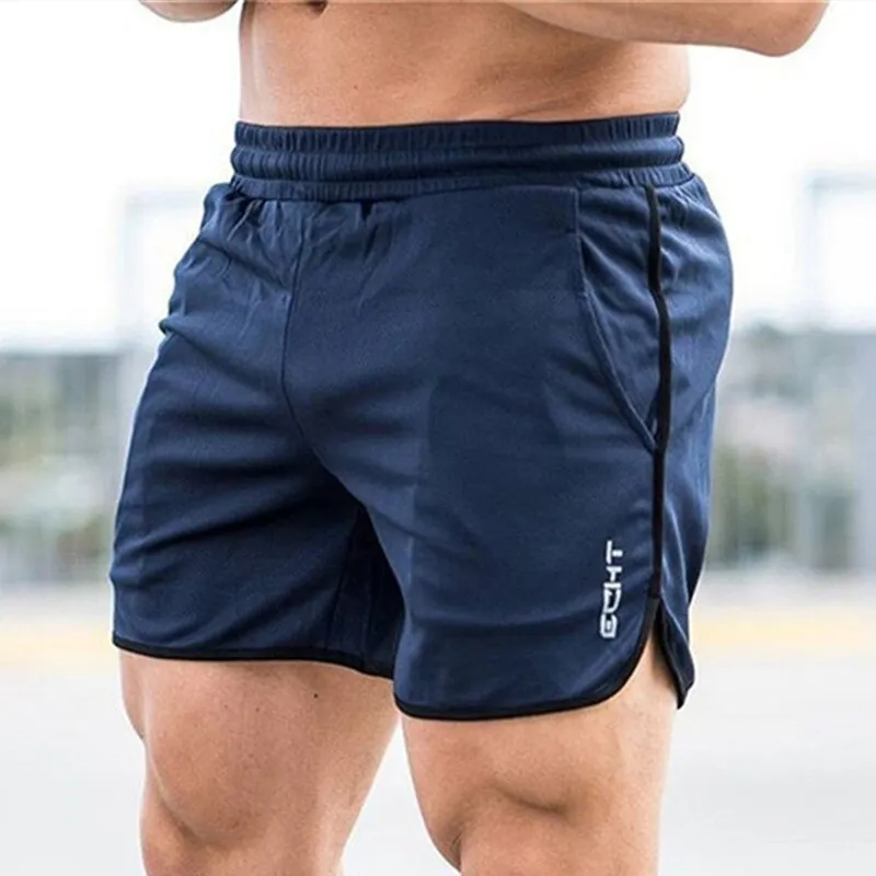 Men Summer Running Shorts Fitness Quick-drying Sport Shorts Breathable Mesh Workout Gym Short Pants Casual Sportswear