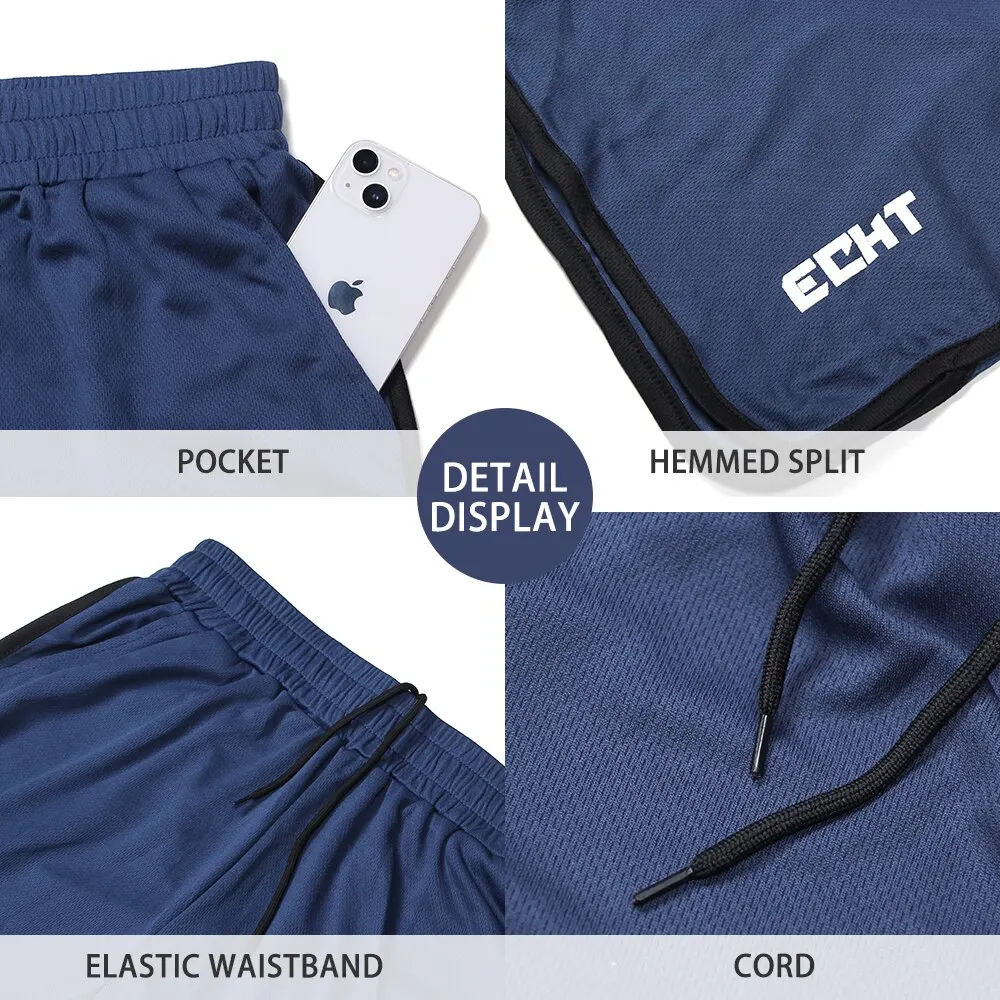 Men Summer Running Shorts Fitness Quick-drying Sport Shorts Breathable Mesh Workout Gym Short Pants Casual Sportswear