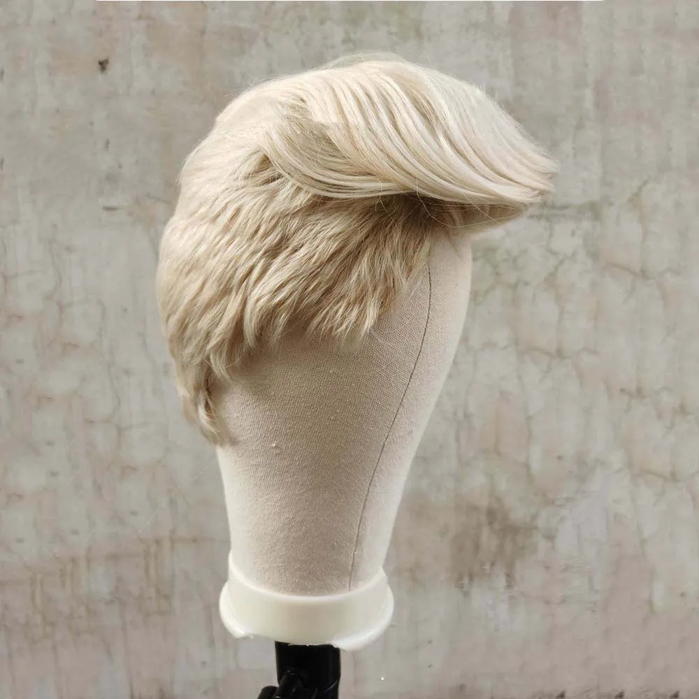 Men Synthetic Short Wig Pixie Cut Natural Straight Ombre Blonde Wig Heat Resistant Fiber for Daily Cosplay Party Men Synthetic Short Wig Pixie Cut Natural Straight Ombre Blonde Wig Heat Resistant Fiber for Daily Cosplay Party