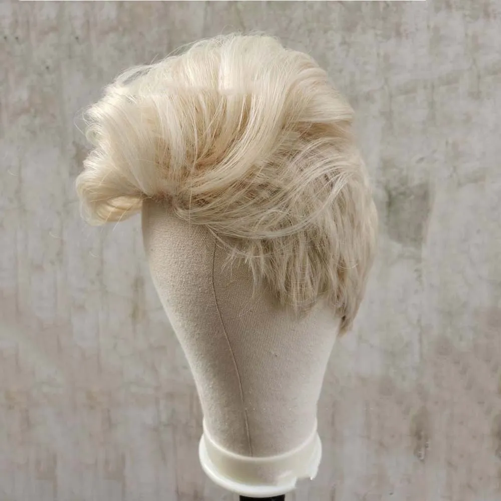 Men Synthetic Short Wig Pixie Cut Natural Straight Ombre Blonde Wig Heat Resistant Fiber for Daily Cosplay Party Men Synthetic Short Wig Pixie Cut Natural Straight Ombre Blonde Wig Heat Resistant Fiber for Daily Cosplay Party