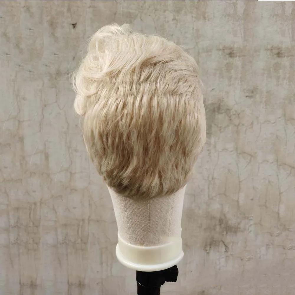 Men Synthetic Short Wig Pixie Cut Natural Straight Ombre Blonde Wig Heat Resistant Fiber for Daily Cosplay Party Men Synthetic Short Wig Pixie Cut Natural Straight Ombre Blonde Wig Heat Resistant Fiber for Daily Cosplay Party