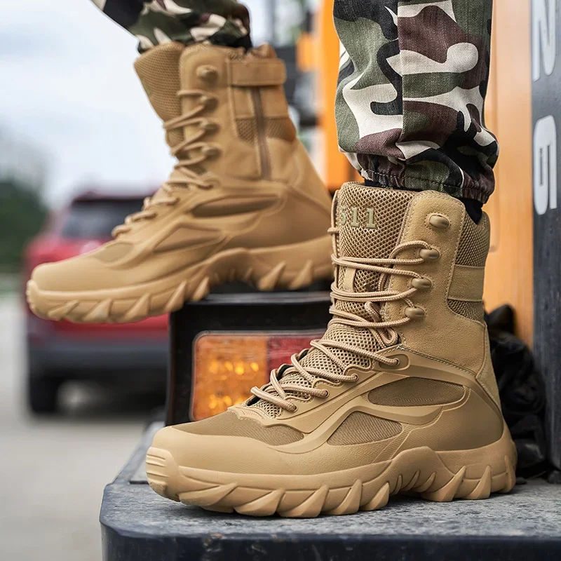Men Tactical Boots Autumn Special Forces Field Man Boot Lightweight Outdoor Non-Slip Waterproof Shoes Zapatillas Hombre Men Tactical Boots Autumn Special Forces Field Man Boot Lightweight Outdoor Non-Slip Waterproof Shoes Zapatillas Hombre
