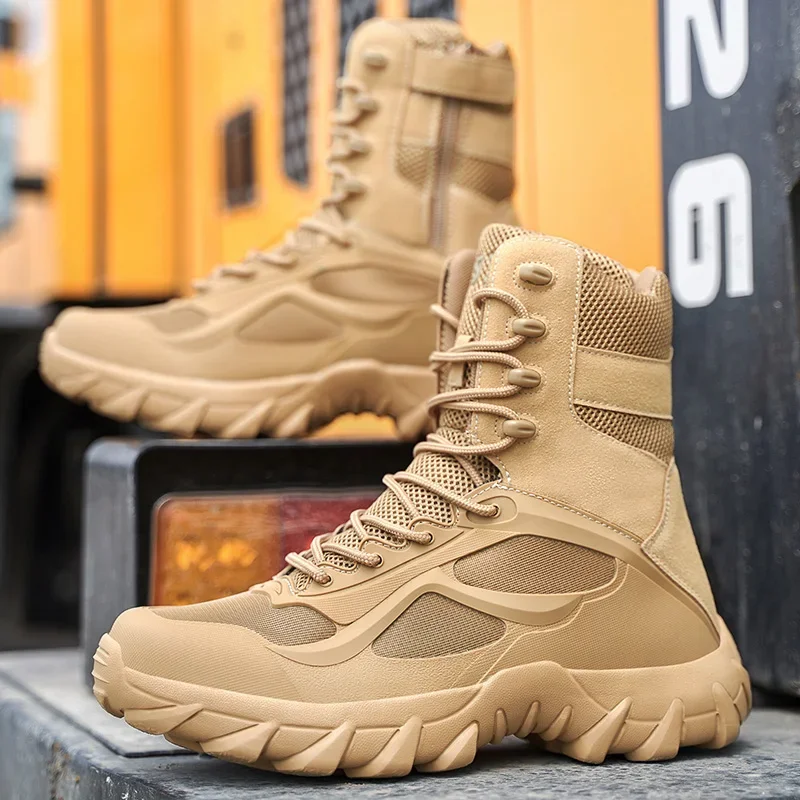 Men Tactical Boots Autumn Special Forces Field Man Boot Lightweight Outdoor Non-Slip Waterproof Shoes Zapatillas Hombre Men Tactical Boots Autumn Special Forces Field Man Boot Lightweight Outdoor Non-Slip Waterproof Shoes Zapatillas Hombre