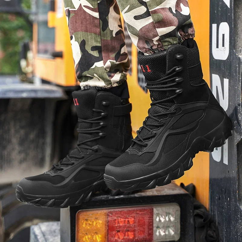 Men Tactical Boots Autumn Special Forces Field Man Boot Lightweight Outdoor Non-Slip Waterproof Shoes Zapatillas Hombre Men Tactical Boots Autumn Special Forces Field Man Boot Lightweight Outdoor Non-Slip Waterproof Shoes Zapatillas Hombre