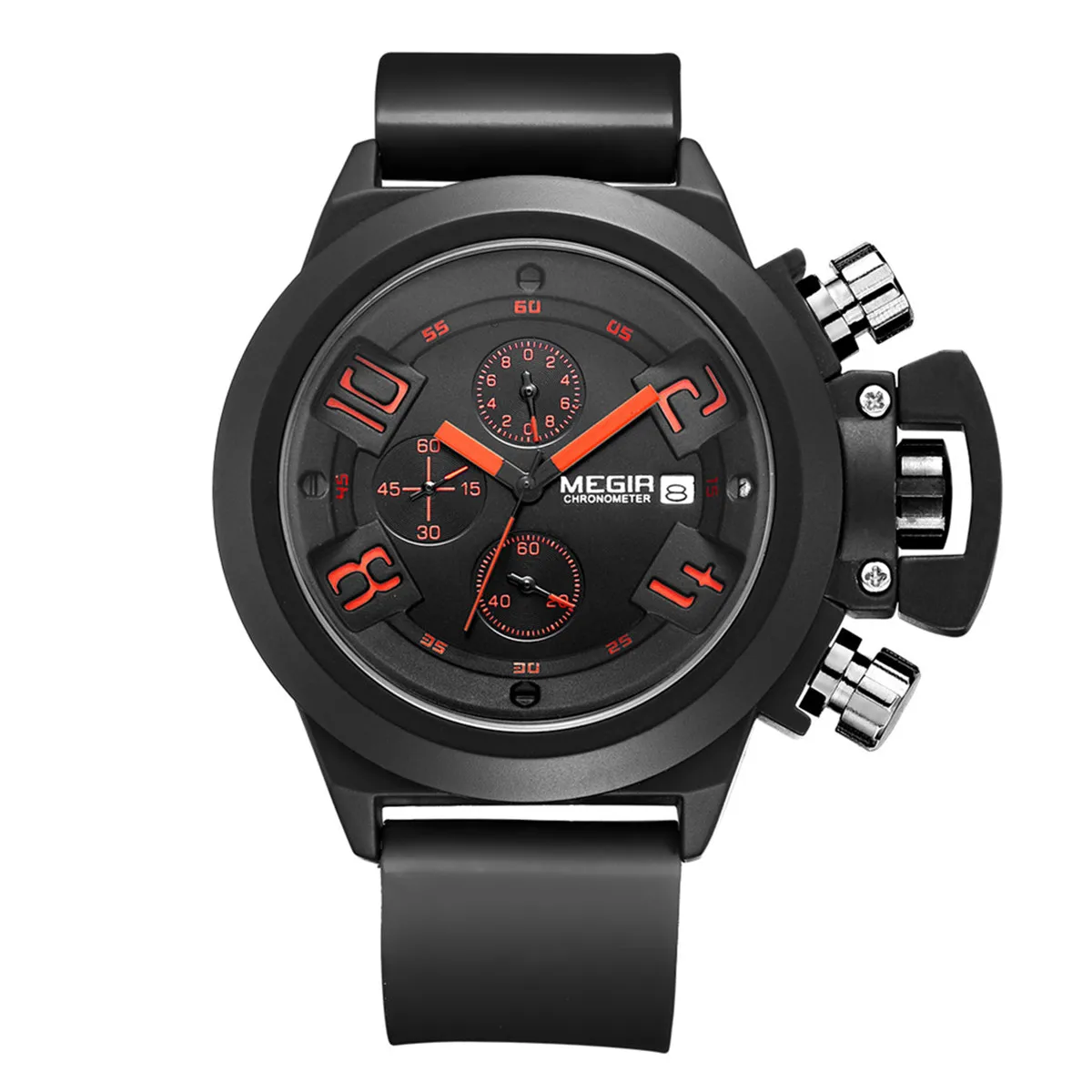 Men Watches Luxury Sport Military Chronograph Waterproof Date Fashion Quartz Wristwatch Big Dial Relogio Masculino