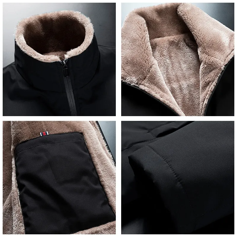 Men Winter Windproof Warm Thick Fleece Jacket Men Fashion Casual Coat Autumn Brand Outwear Outdoor Classic Jacket