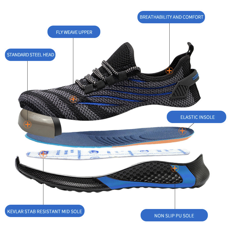 Men Work Safety Shoes Anti Puncture Working Sneakers Male Indestructible Work Shoes Men Boots Lightweight Men Shoes Men Work Safety Shoes Anti Puncture Working Sneakers Male Indestructible Work Shoes Men Boots Lightweight Men Shoes