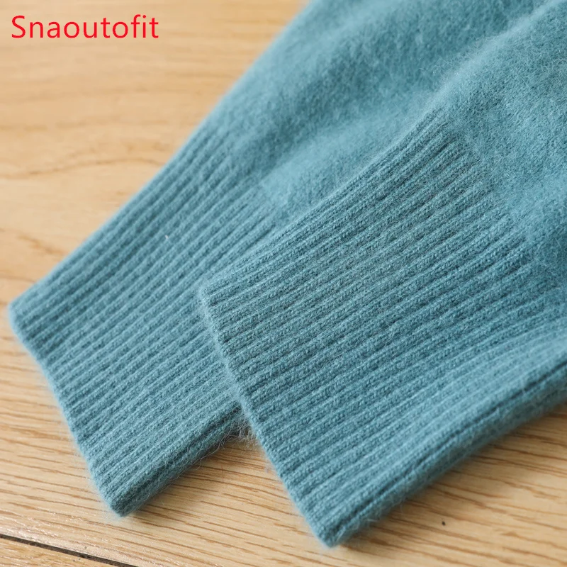 Men's 100% Pure Mink Cashmere Sweater O-Neck Pullovers Knit Sweater Autumn and Winter New Long Sleeve High-End Jumpers