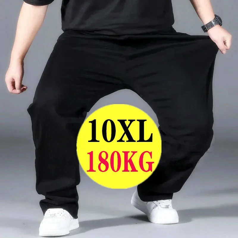 Men's 3XL-10XL Stretch Baggy Jogger Pants Elastic Waist Quick-Dry Streetwear Black Sweatpants Plus Size Casual Pants Men's 3XL-10XL Stretch Baggy Jogger Pants Elastic Waist Quick-Dry Streetwear Black Sweatpants Plus Size Casual Pants