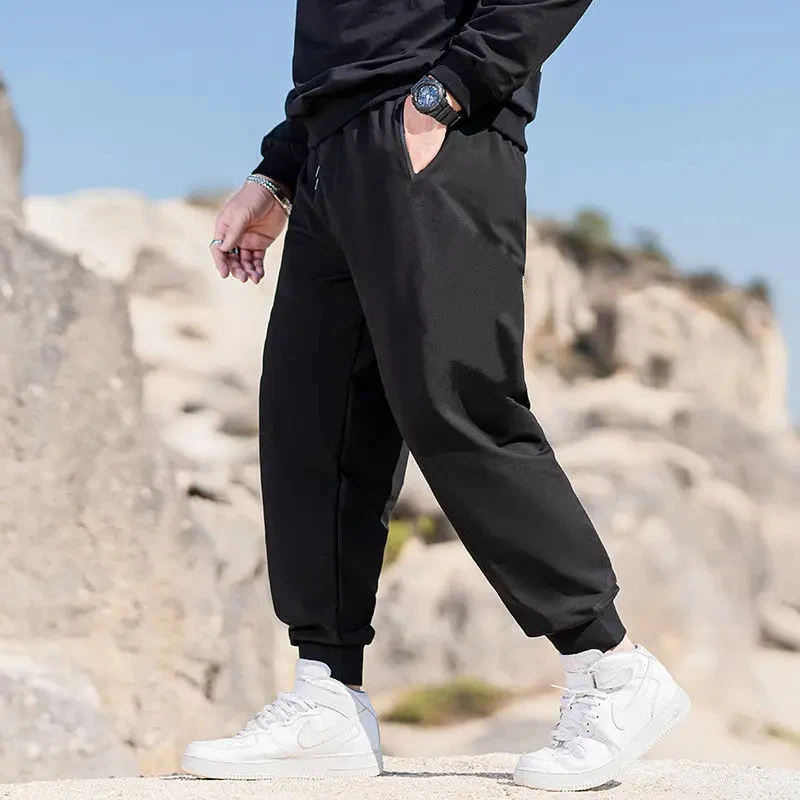 Men's 3XL-10XL Stretch Baggy Jogger Pants Elastic Waist Quick-Dry Streetwear Black Sweatpants Plus Size Casual Pants Men's 3XL-10XL Stretch Baggy Jogger Pants Elastic Waist Quick-Dry Streetwear Black Sweatpants Plus Size Casual Pants