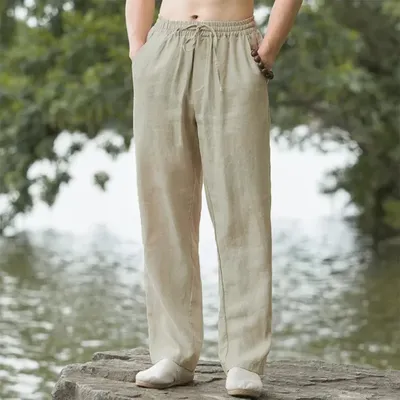 Men's Beach Pants Joggers Streetwear Cotton Linen Sweatpants Casual Pants Hawaiian Vacation Loose Summer Long Men's Beach Pants Joggers Streetwear Cotton Linen Sweatpants Casual Pants Hawaiian Vacation Loose Summer Long
