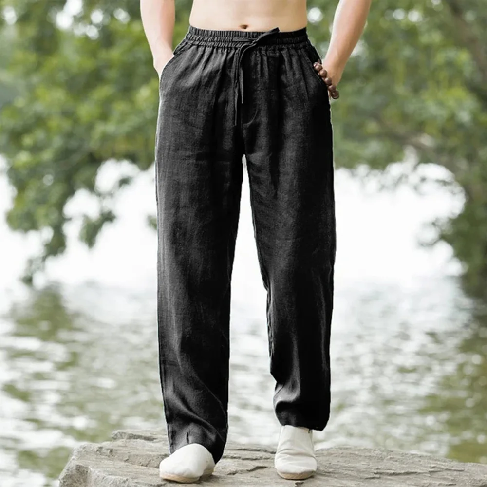 Men's Beach Pants Joggers Streetwear Cotton Linen Sweatpants Casual Pants Hawaiian Vacation Loose Summer Long Men's Beach Pants Joggers Streetwear Cotton Linen Sweatpants Casual Pants Hawaiian Vacation Loose Summer Long