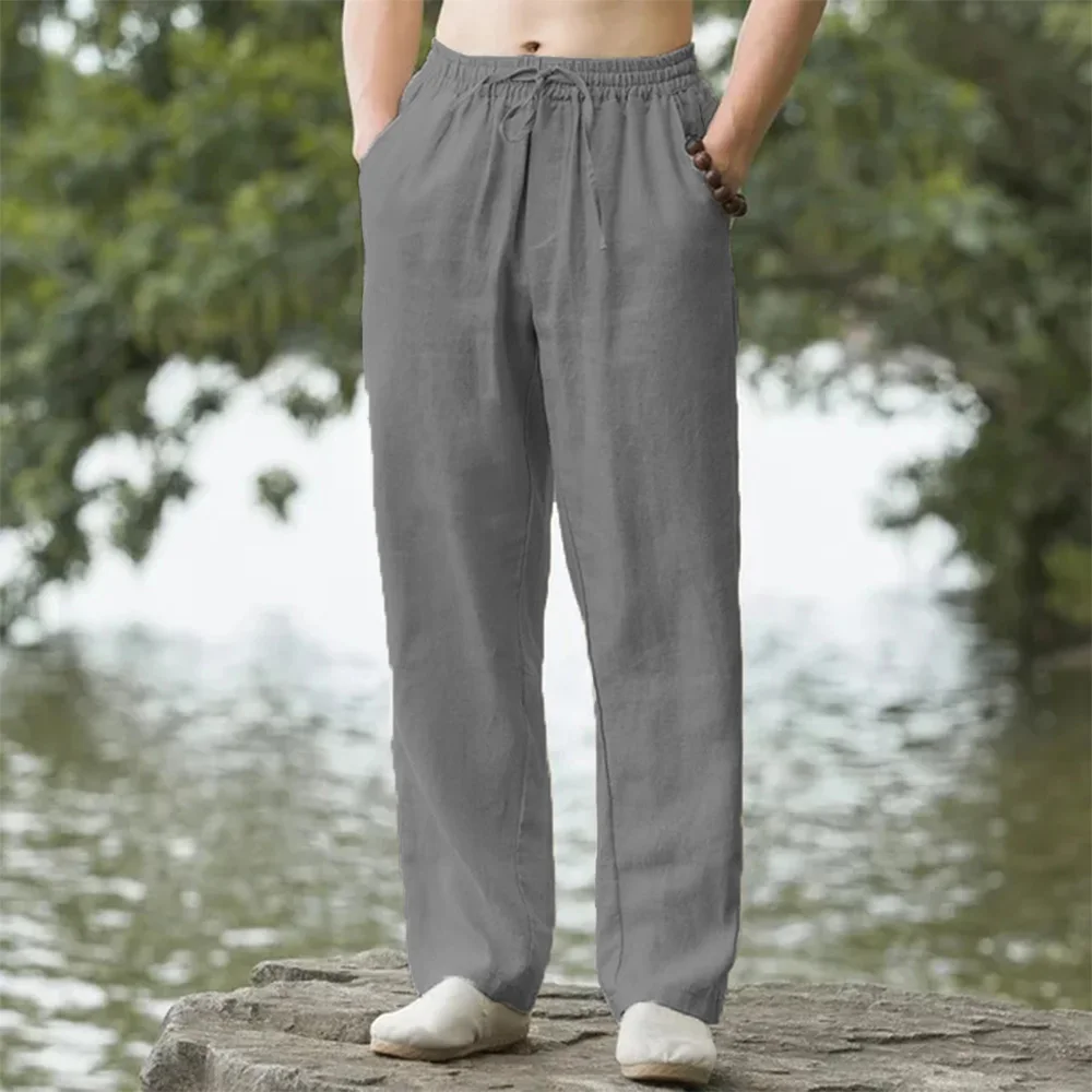 Men's Beach Pants Joggers Streetwear Cotton Linen Sweatpants Casual Pants Hawaiian Vacation Loose Summer Long Men's Beach Pants Joggers Streetwear Cotton Linen Sweatpants Casual Pants Hawaiian Vacation Loose Summer Long
