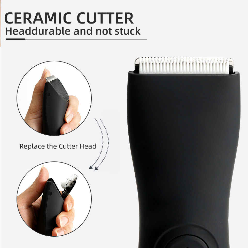 Mens Body Hair Trimmer for Men Balls Women Lady Shaver Hair Removal Bikini Trimmer Groin & Body Shaver Groomer Arm