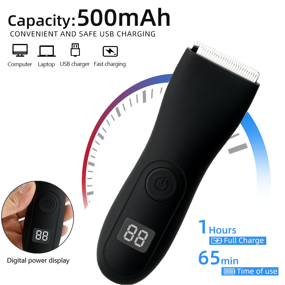 Mens Body Hair Trimmer for Men Balls Women Lady Shaver Hair Removal Bikini Trimmer Groin & Body Shaver Groomer Arm