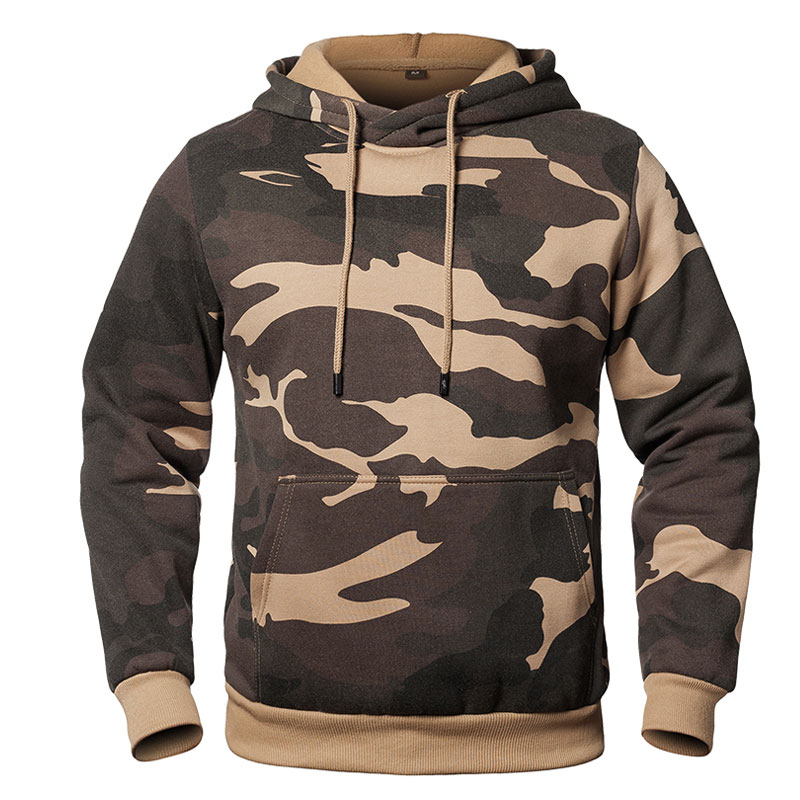 Mens Camouflage Sweatshirt with Kanga Pocket Mens Camouflage Sweatshirt with Kanga Pocket
