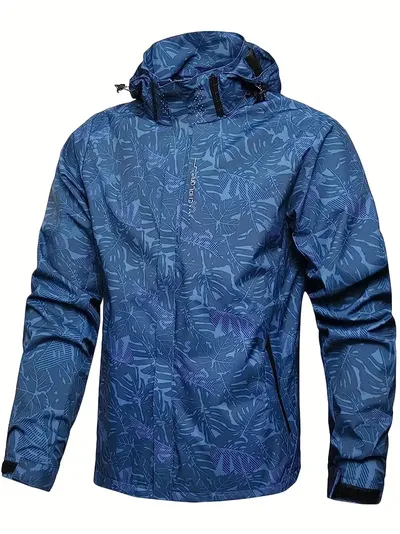 Men's Casual Waterproof Windbreaker Jacket Full Zip Up Hooded Shell Outdoor Hiking Coat For Autumn Plus Size Men's Casual Waterproof Windbreaker Jacket Full Zip Up Hooded Shell Outdoor Hiking Coat For Autumn Plus Size