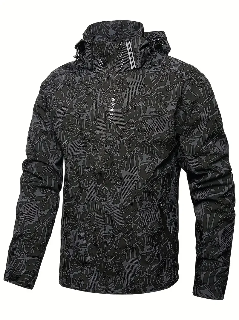 Men's Casual Waterproof Windbreaker Jacket Full Zip Up Hooded Shell Outdoor Hiking Coat For Autumn Plus Size Men's Casual Waterproof Windbreaker Jacket Full Zip Up Hooded Shell Outdoor Hiking Coat For Autumn Plus Size