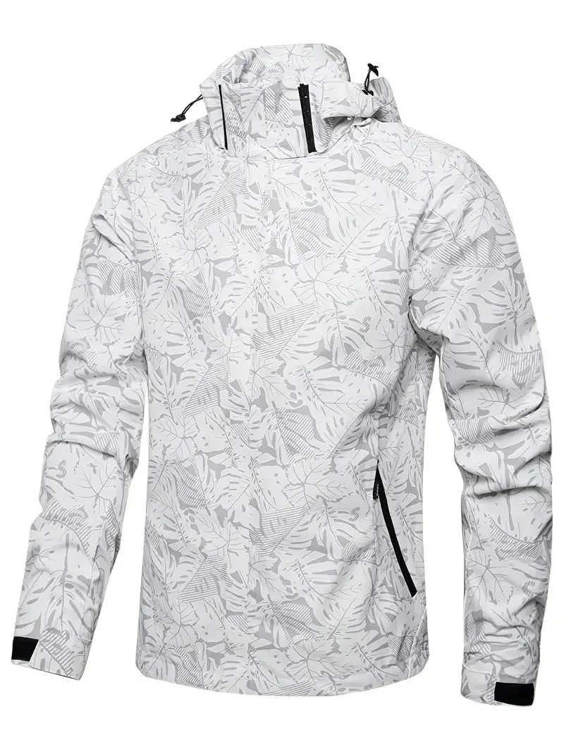 Men's Casual Waterproof Windbreaker Jacket Full Zip Up Hooded Shell Outdoor Hiking Coat For Autumn Plus Size Men's Casual Waterproof Windbreaker Jacket Full Zip Up Hooded Shell Outdoor Hiking Coat For Autumn Plus Size