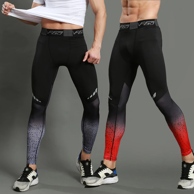 Mens Compression Pants Quick Dry Fit Sportswear Running Tights Men Legging Fitness Training Jogging Pants Sport Gym