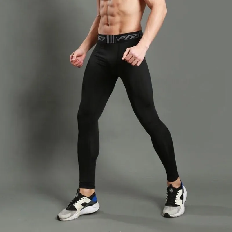 Mens Compression Pants Quick Dry Fit Sportswear Running Tights Men Legging Fitness Training Jogging Pants Sport Gym