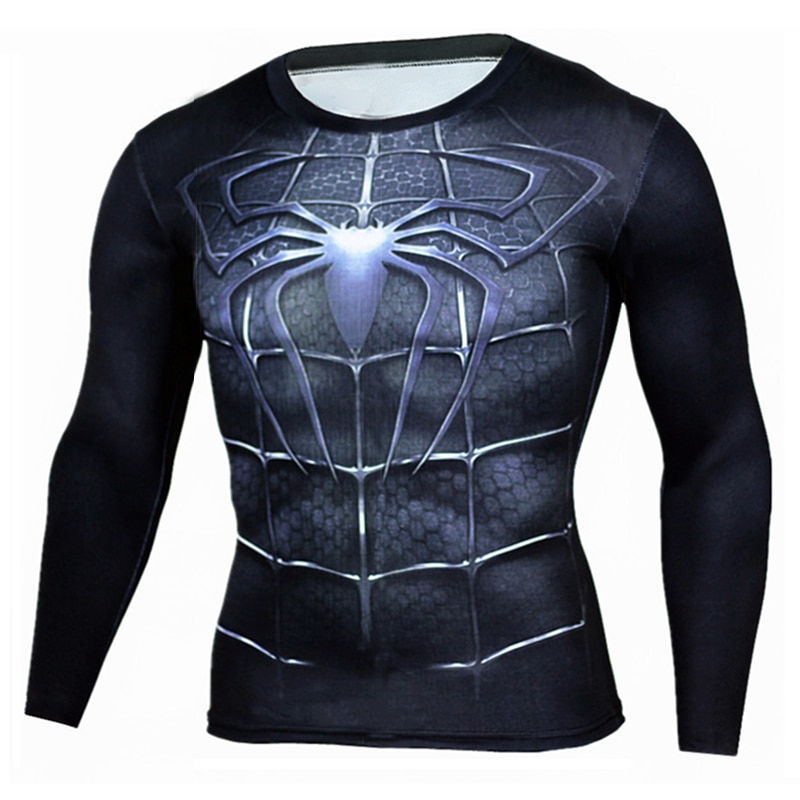 Mens Compression Shirt Superhero Design