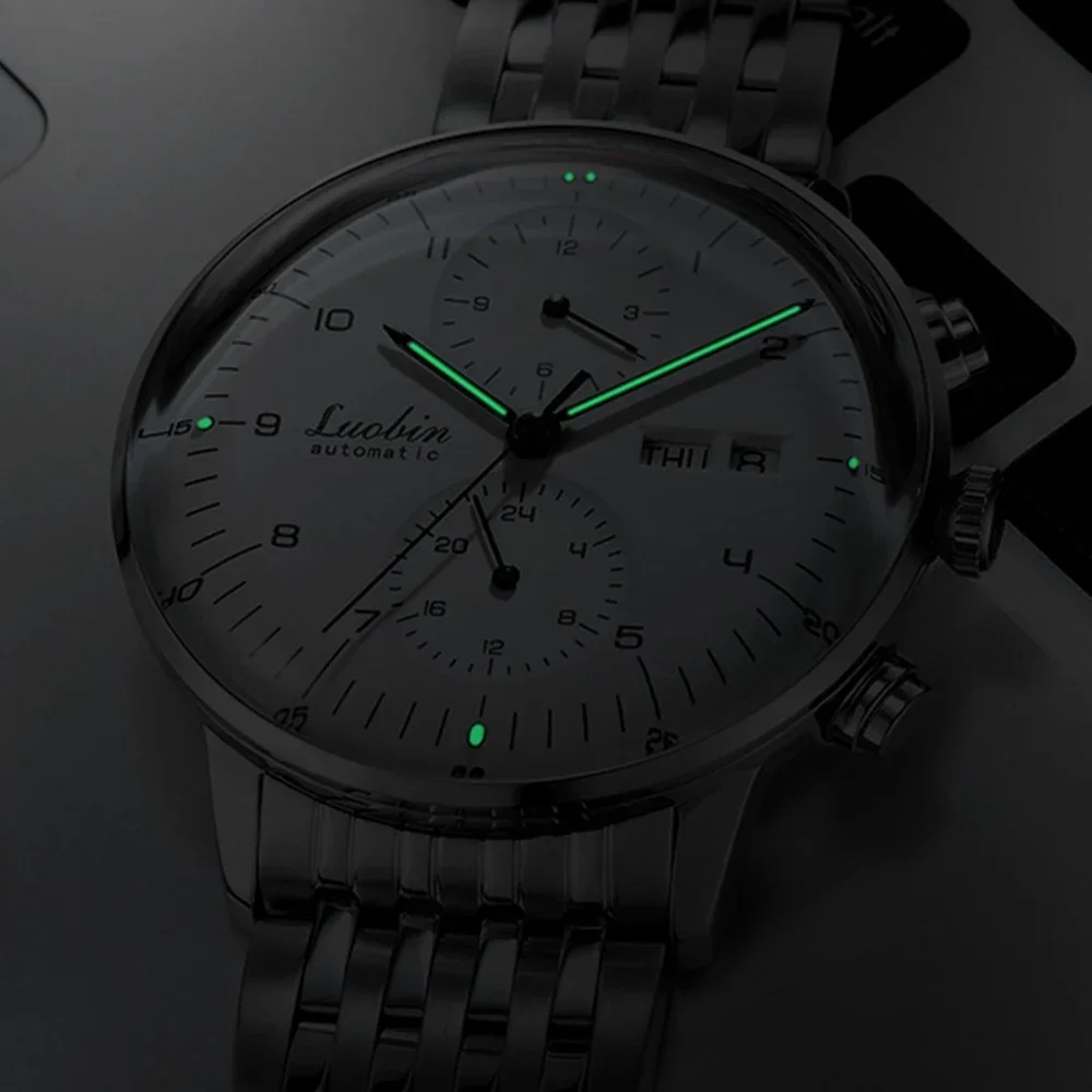 Mens Fashion Mechanical Watches Business Automatic Wristwatch Stainless Steel Luminous Designer Clock Reojes De Hombre