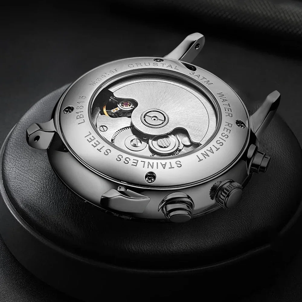 Mens Fashion Mechanical Watches Business Automatic Wristwatch Stainless Steel Luminous Designer Clock Reojes De Hombre