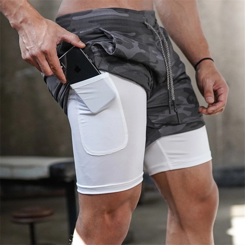 Men's Gym Shorts with Inner Spandex Shorts Men's Gym Shorts with Inner Spandex Shorts