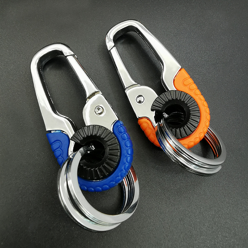 Men's Keychain Hook Stainless Steel Buckle Outdoor Carabiner Climbing Tool Double Ring Car Fishing Key Ring Car Men's Keychain Hook Stainless Steel Buckle Outdoor Carabiner Climbing Tool Double Ring Car Fishing Key Ring Car