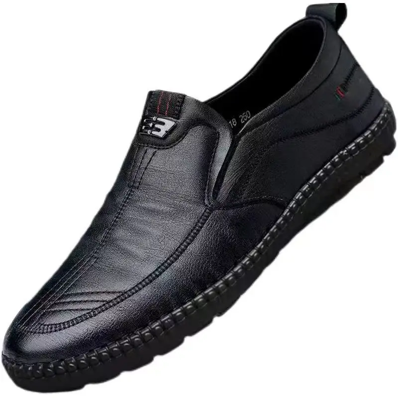Mens Leather Loafers Non Slip Walking Flats Breathable Outdoor Slip on Casual Shoes for Male Work Office Driving Mens Leather Loafers Non Slip Walking Flats Breathable Outdoor Slip on Casual Shoes for Male Work Office Driving