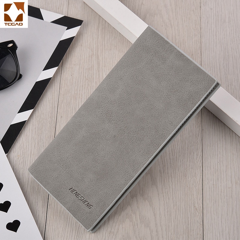 Mens Long Bifold Wallet Slim Design
