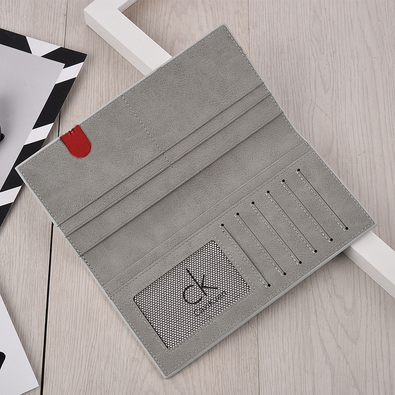 Mens Long Bifold Wallet Slim Design