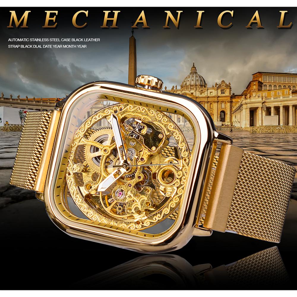 Mens Mechanical Transparent Watch Mens Mechanical Transparent Watch