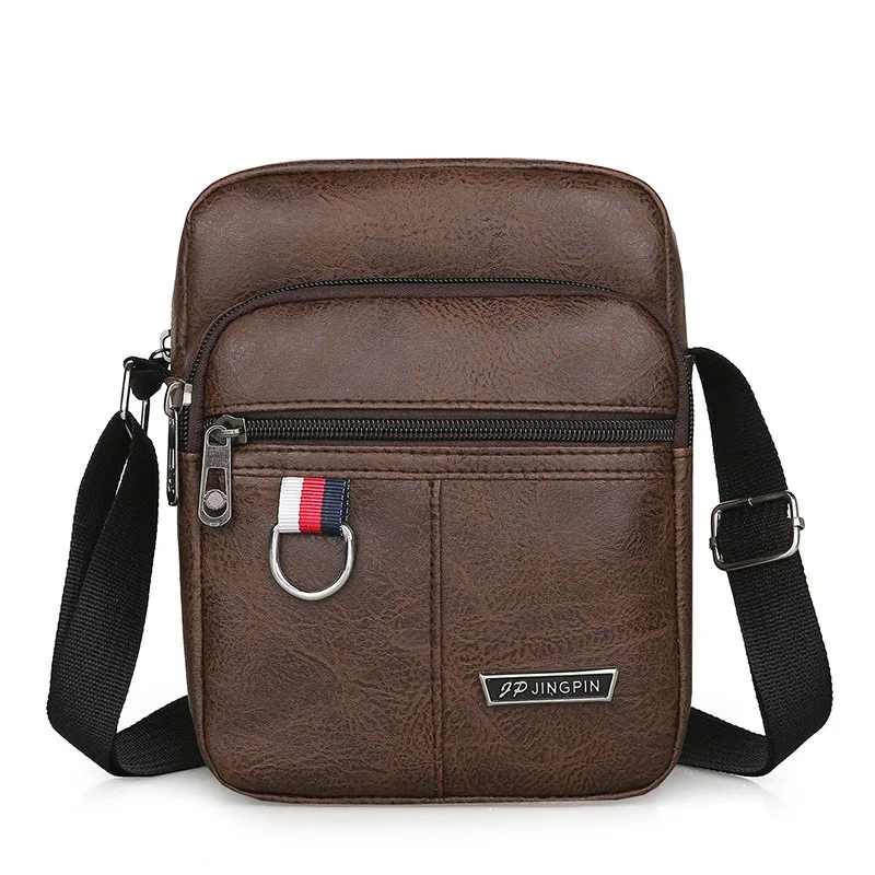 Men's Messenger Bag Crossbody Shoulder Bags PU Leather Men Travel Sling Bag Large Capacity Business Messenger Bag