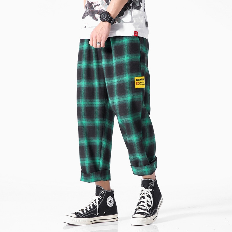 Men's Plaid Joggers Casual Sweatpants